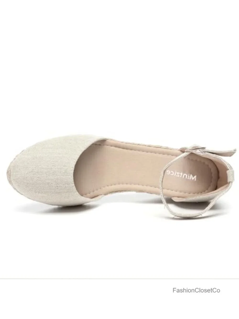 Canvas Espadrille Wedge Sandals with Adjustable Buckle Ankle Strap